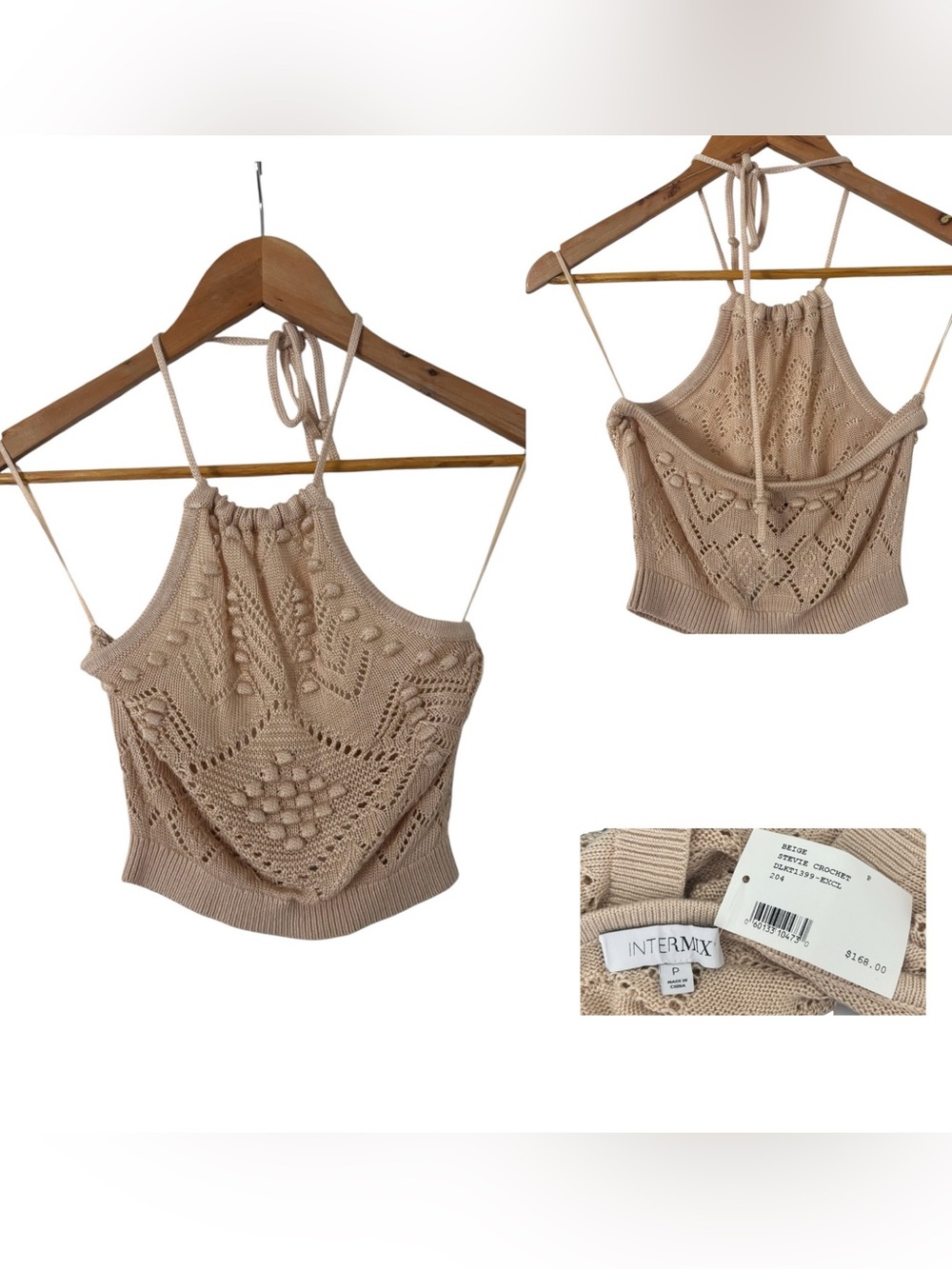 Intermix Stevie Knit Crop Halter Top - Picture 2 of 5